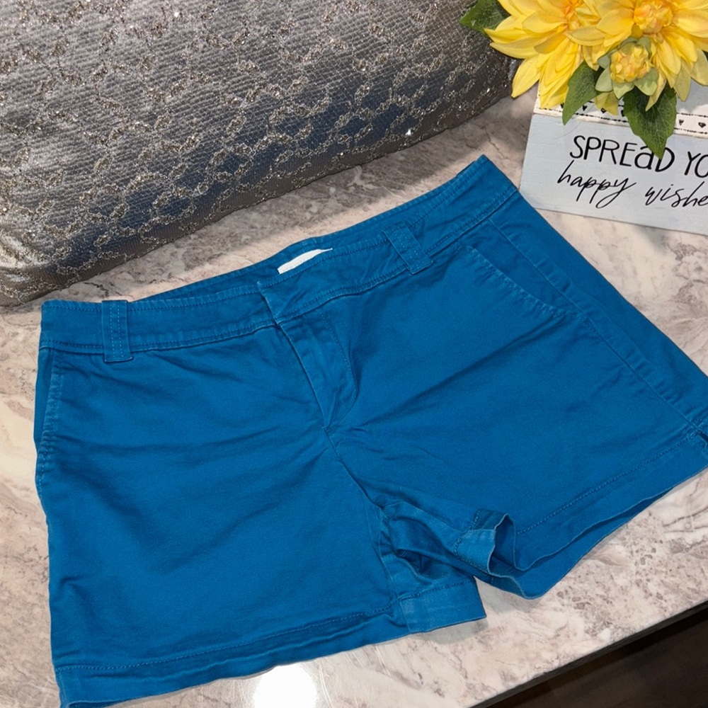 New York & Company Blue Bermuda Shorts Relaxed Fit